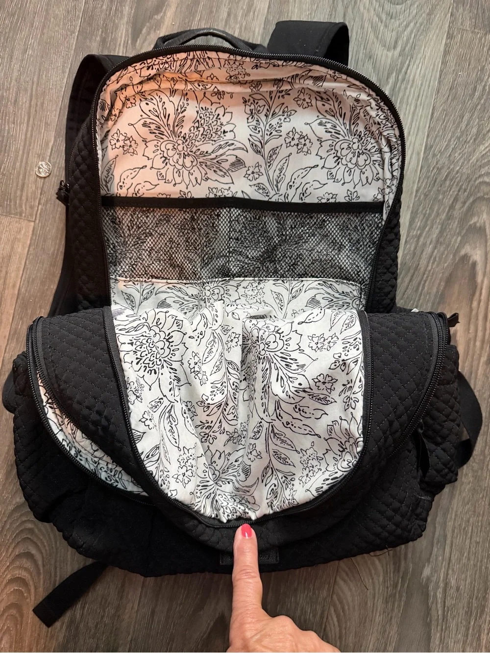 Vera Bradley XL Clarion Backpack - Black